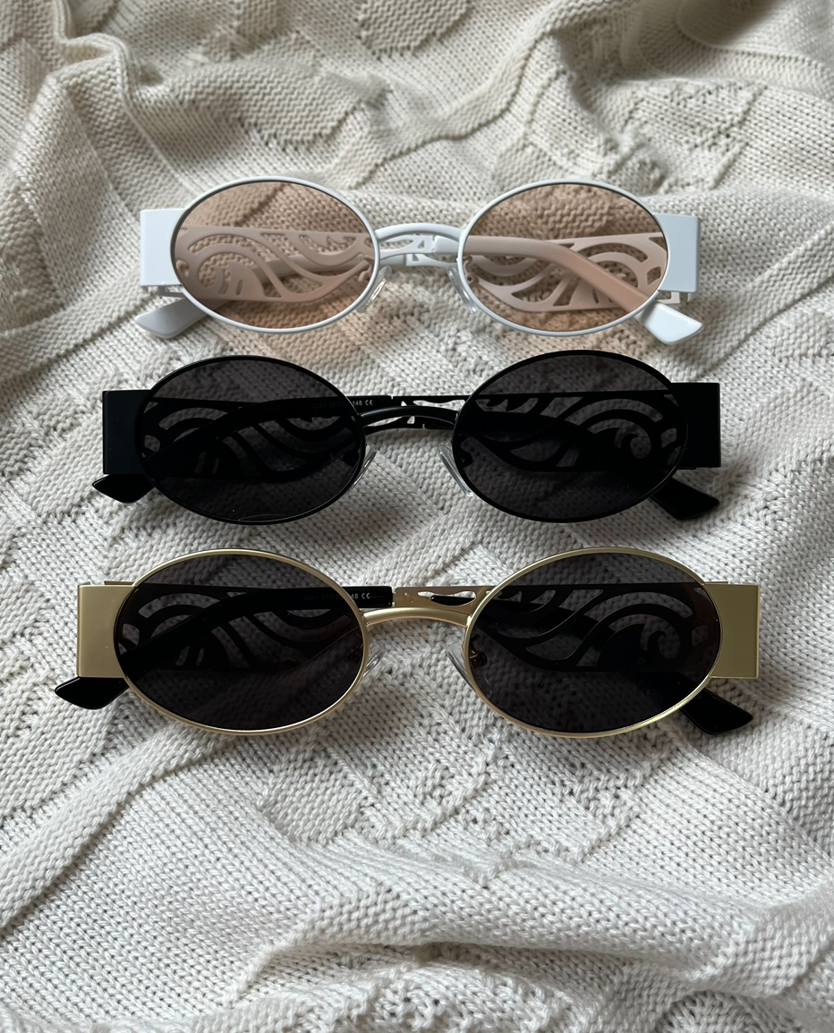 عینک بیضی دور فلزی