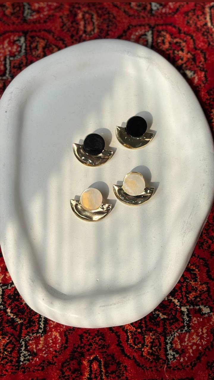 گوشواره میخی فشن طلایی